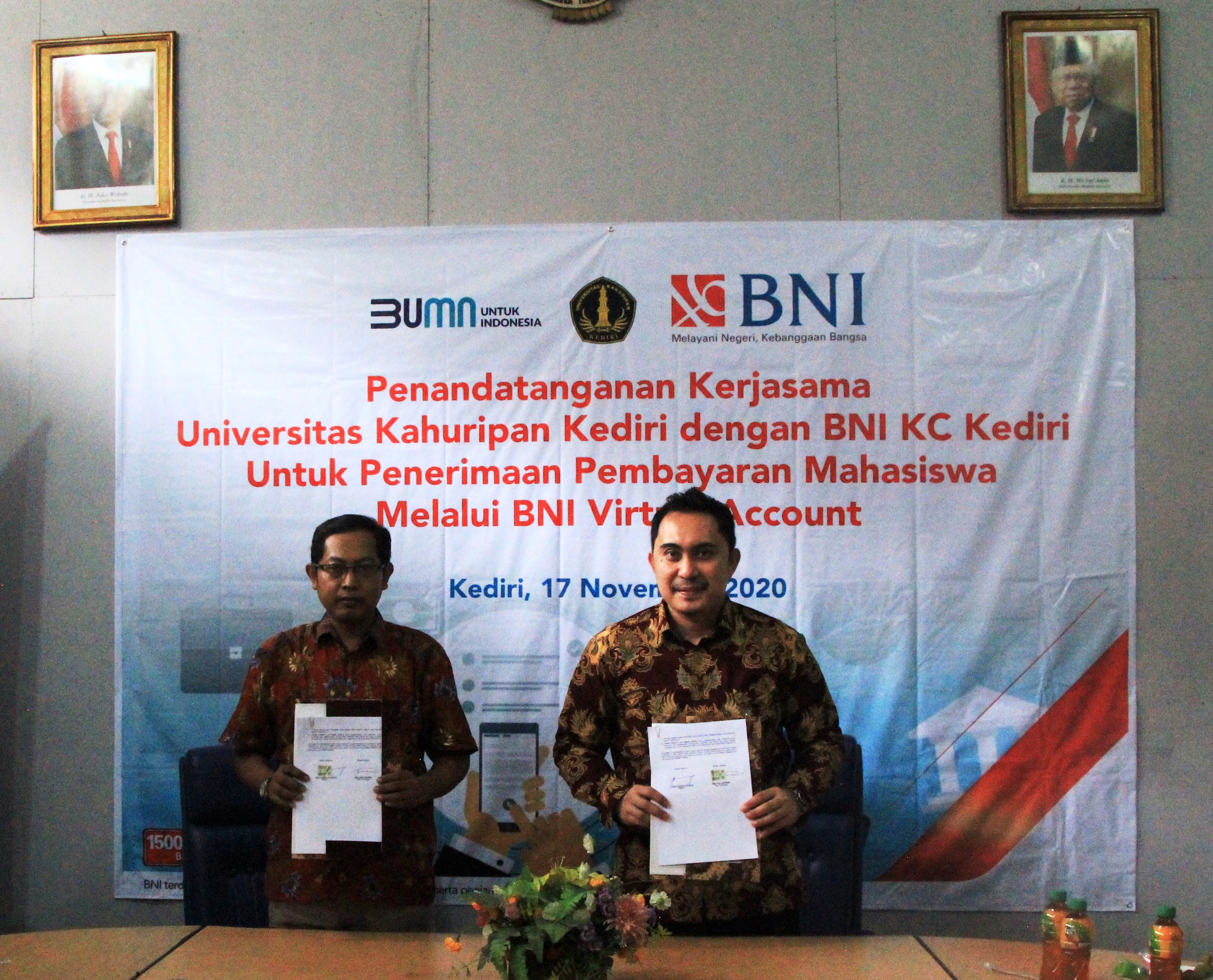 BNI, kahuripan, universitas, kerjasama, virtual account, bank